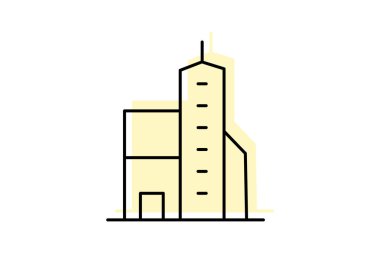 Şehir Merkezi Yükseliş, vektör, piksel mükemmel, illüstratör dosyası