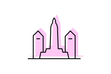 Şehir Simgesi Simgesi, vektör, piksel mükemmel, illüstratör dosyası