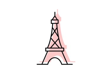 Çelik Kule Binası, vektör, piksel mükemmel, illüstratör dosyası