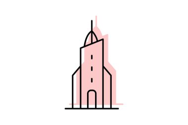 Parlak Modern Gökdelen, vektör, piksel mükemmel, illüstratör dosyası