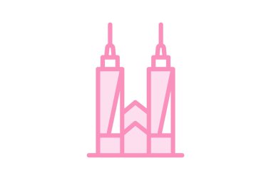 Simgesel İkiz Kuleler, vektör, piksel mükemmel, illüstratör dosyası