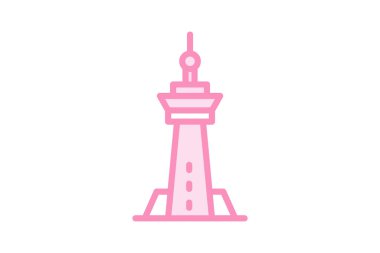 Landmark Şehir Kulesi, vektör, piksel mükemmel, illüstratör dosyası