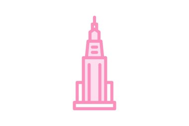 Simgesel Gökdelen Binası, vektör, piksel mükemmel, illüstratör dosyası