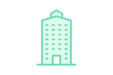 Ticari Kule Bloğu, vektör, piksel mükemmel, illüstratör dosyası