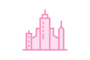 Kentsel Skyline Simgesi, vektör, piksel mükemmel, illüstratör dosyası