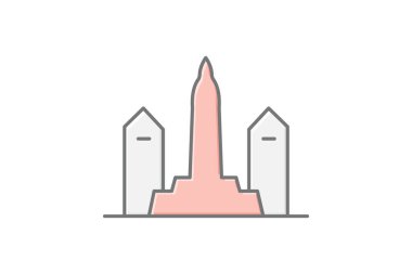 Şehir Simgesi Simgesi, vektör, piksel mükemmel, illüstratör dosyası