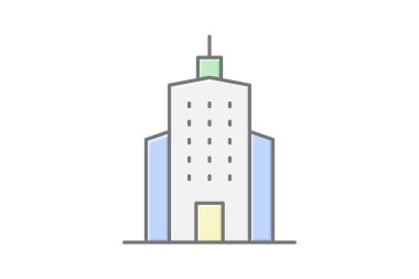 Prestijli İş Kulesi, vektör, piksel mükemmel, illüstratör dosyası