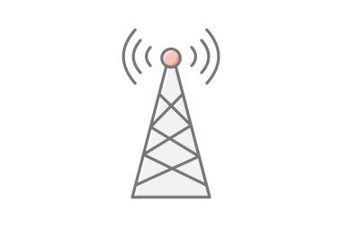 Antenli kule, vektör, piksel mükemmel, illüstratör dosyası