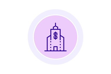 Finansal Bölge Kulesi, vektör, piksel mükemmel, illüstratör dosyası