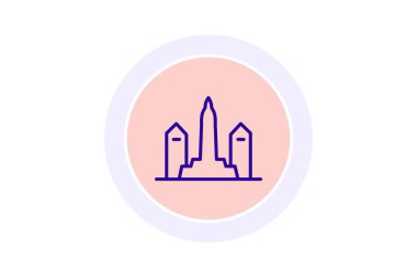 Şehir Simgesi Simgesi, vektör, piksel mükemmel, illüstratör dosyası