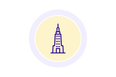 Ünlü Şehir Gökdeleni, vektör, piksel mükemmel, illüstratör dosyası