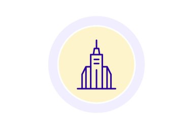 Cam Kule Kompleksi, vektör, piksel mükemmel, illüstratör dosyası