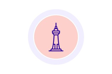 Simge Kulesi Yer imi, vektör, piksel mükemmel, illüstratör dosyası