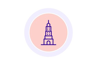 Lüks Kule Binası, vektör, piksel mükemmel, illüstratör dosyası