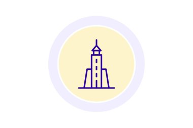 Skyline Kulesi Simgesi, vektör, piksel mükemmel, illüstratör dosyası