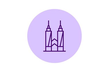 Simgesel İkiz Kuleler, vektör, piksel mükemmel, illüstratör dosyası