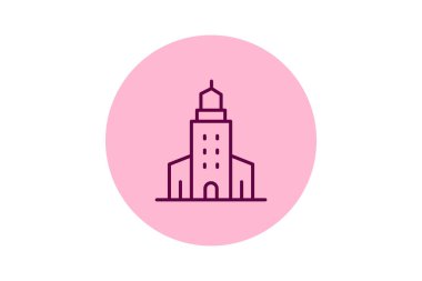 Landmark Şehir Binası, vektör, piksel mükemmel, illüstratör dosyası