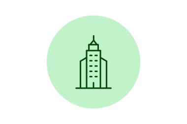 Skyline Kurumsal Kule, vektör, piksel mükemmel, illüstratör dosyası