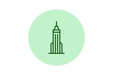 Yüksek Cam Gökdelen, vektör, piksel mükemmel, illüstratör dosyası