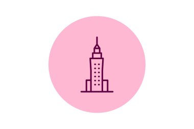 Lüks Skyline Kulesi, vektör, piksel mükemmel, illüstratör dosyası