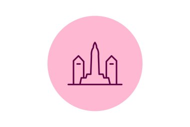 Şehir Simgesi Simgesi, vektör, piksel mükemmel, illüstratör dosyası