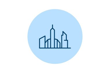 Modern Skyline Simgesi, vektör, piksel mükemmel, illüstratör dosyası