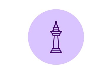 Spire ile Kule, vektör, piksel mükemmel, illüstratör dosyası