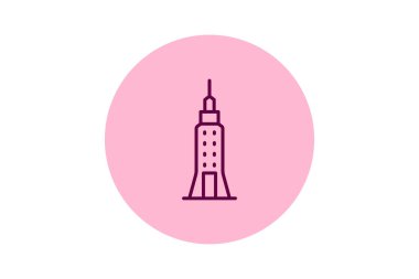 Uzun Şehir Binası, vektör, piksel mükemmel, illüstratör dosyası