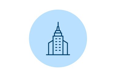 Şehir Merkezi Kulesi Simgesi, vektör, piksel mükemmel, illüstratör dosyası