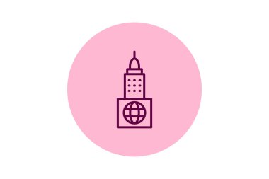 Uluslararası Kule Bloğu, vektör, piksel mükemmel, illüstratör dosyası