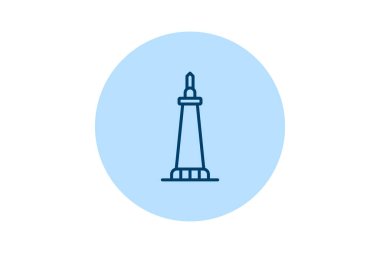 Yükselen Landmark Simgesi Simgesi, vektör, piksel mükemmel, illüstratör dosyası