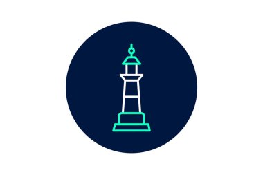 Mimari Simge Kulesi, vektör, piksel mükemmel, illüstratör dosyası