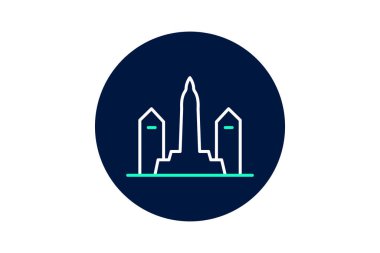 Şehir Simgesi Simgesi, vektör, piksel mükemmel, illüstratör dosyası