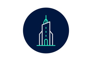 Parlak Modern Gökdelen, vektör, piksel mükemmel, illüstratör dosyası