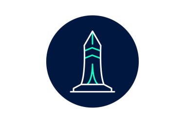 Glass Facade Landmark, vektör, piksel mükemmel, illüstratör dosyası