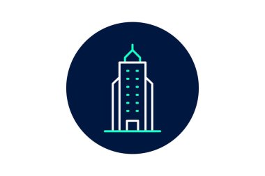 Skyline Kulesi Bloğu, vektör, piksel mükemmel, illüstratör dosyası