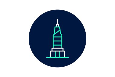 Landmark Cam Gökdelen, vektör, piksel mükemmel, illüstratör dosyası