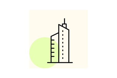 Steel And Glass High Rise, vektör, piksel mükemmel, illüstratör dosyası