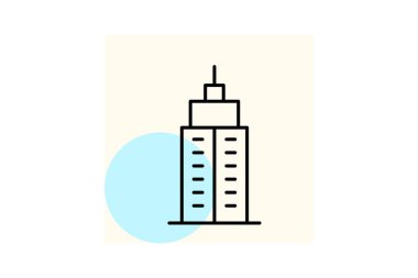 Business District Tower, vektör, piksel mükemmel, illüstratör dosyası