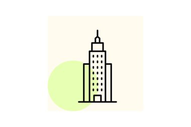 Metropolitan Gökdelen, vektör, piksel mükemmel, illüstratör dosyası