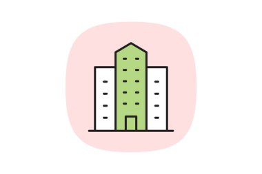 Residential High Rise, vektör, piksel mükemmel, illüstratör dosyası