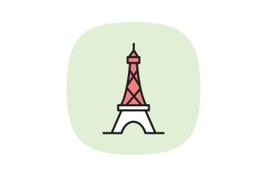 Çelik Kule Binası, vektör, piksel mükemmel, illüstratör dosyası