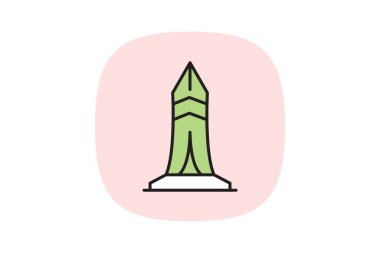 Glass Facade Landmark, vektör, piksel mükemmel, illüstratör dosyası