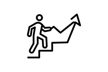 Kariyer Süreci, vektör, piksel mükemmel, illüstratör dosyası