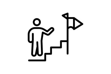 Şirket Başarı Yolu, vektör, piksel mükemmel, illüstratör dosyası