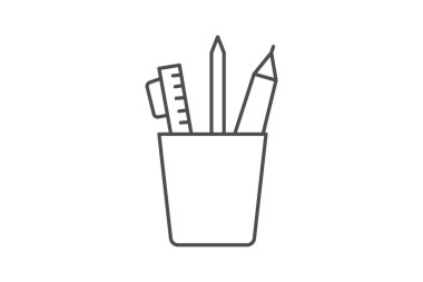 Ofis malzemeleri, vektör, piksel mükemmel, illüstratör dosyası