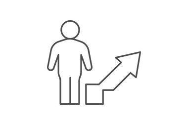 Çalışan Büyümesi, vektör, piksel mükemmel, illüstratör dosyası