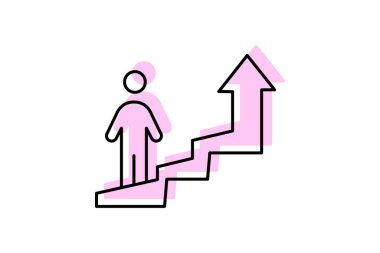 Kariyer Büyümesi, vektör, piksel mükemmel, illüstratör dosyası