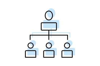 Şirket Hiyerarşisi, vektör, piksel mükemmel, illüstratör dosyası