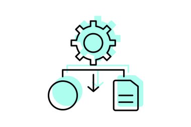 Proje Yönetimi, vektör, piksel mükemmel, illüstratör dosyası